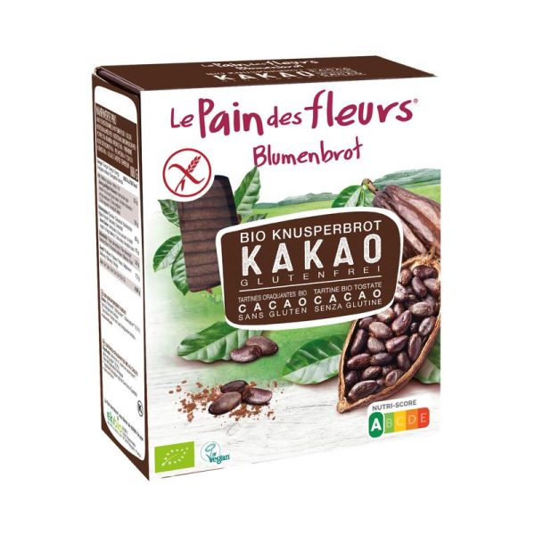 Bio Knusperbrot Kakao Blumenbrot