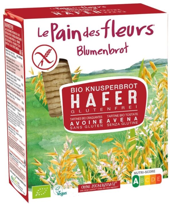 Bio Knusperbrot Hafer Blumenbrot