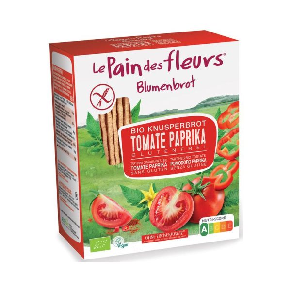 Bio Knusperbrot Tomate Paprika Blumenbrot