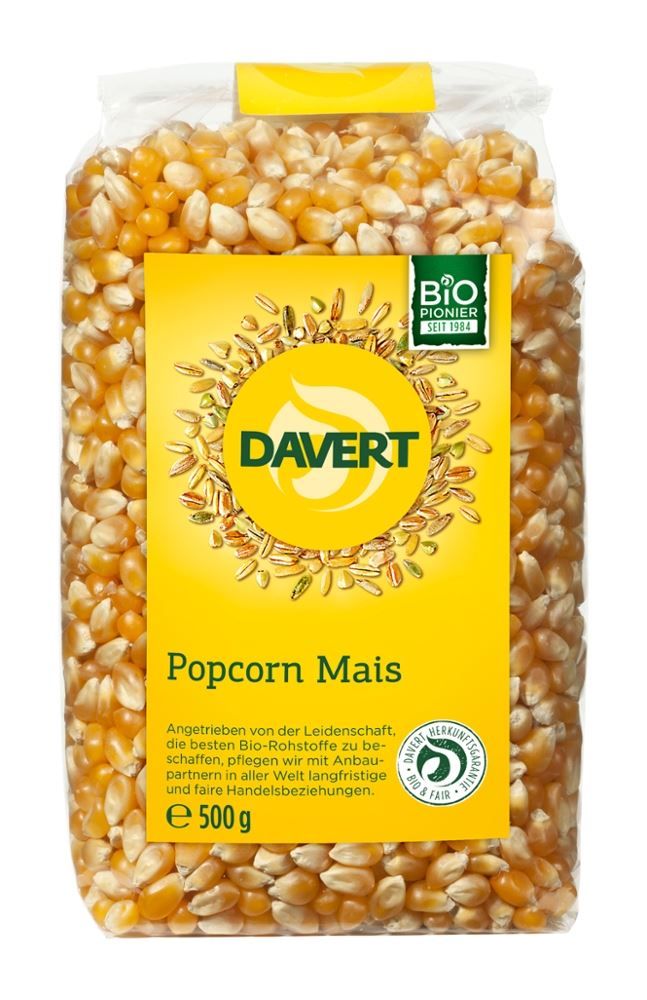 Davert - Popcorn Mais 8 Stück zu 500 g