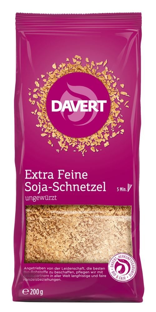 Davert - Extra Feine Soja Schnetzel 6 Stück zu 200 g