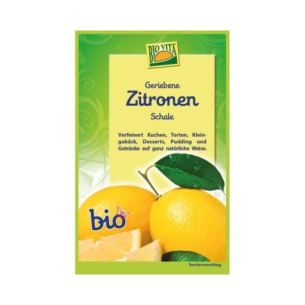 Geriebene Zitronen Schale Biovita