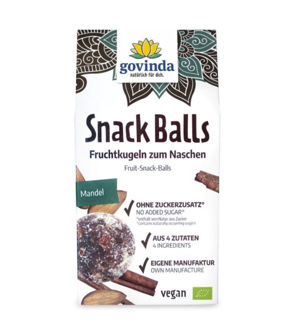 Snack Balls Fruchtkugeln Mandel Govinda