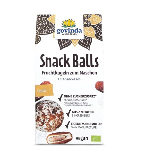 Snack Balls Fruchtkugeln Dattel Govinda