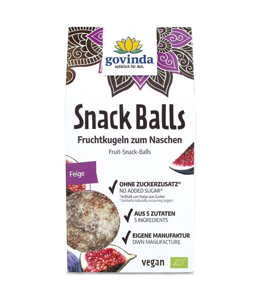 Govinda - Snack Balls Fruchtkugeln Feige 6 Stück zu 100 g