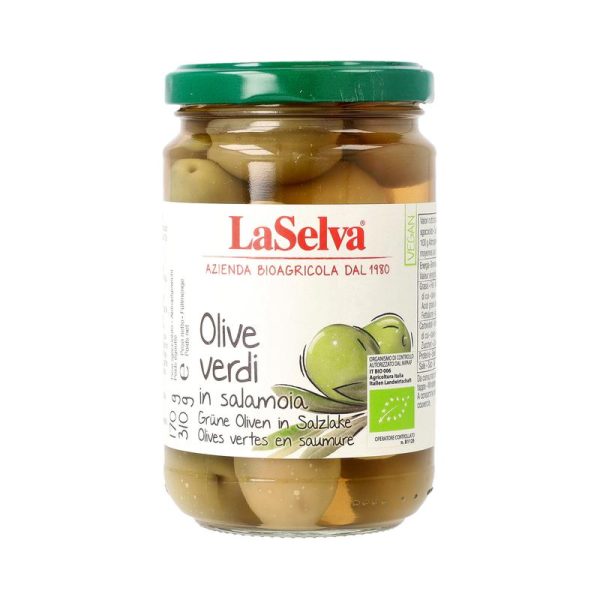 Olive verdi in salamoia Grüne Oliven in Salzlake LaSelva