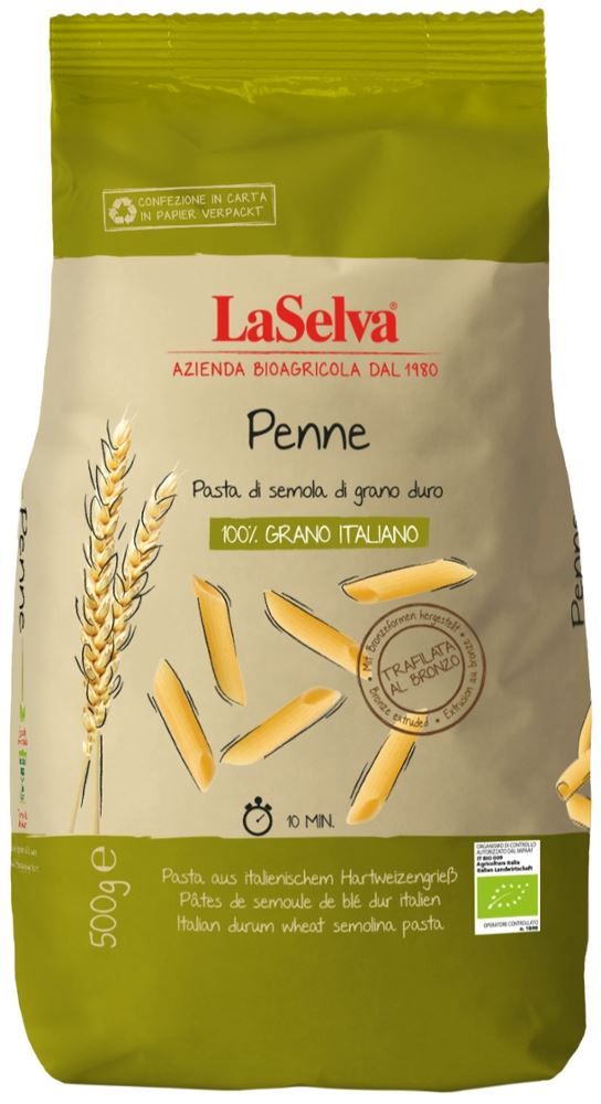 LaSelva - Penne 100% Grano Italiano 12 Stück zu 500 g