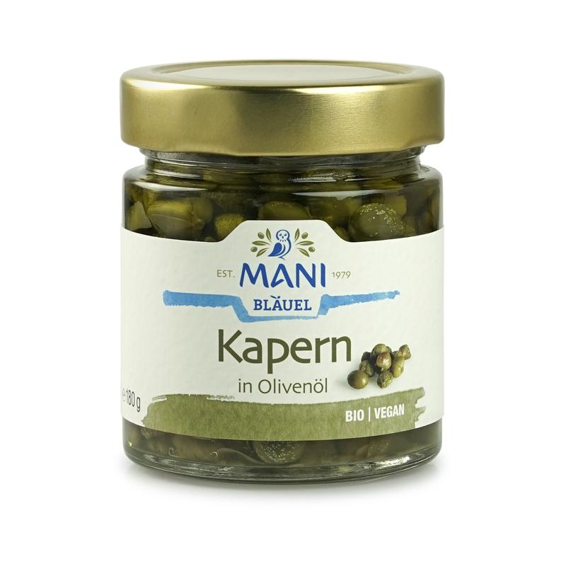 Kapern in Olivenöl Mani