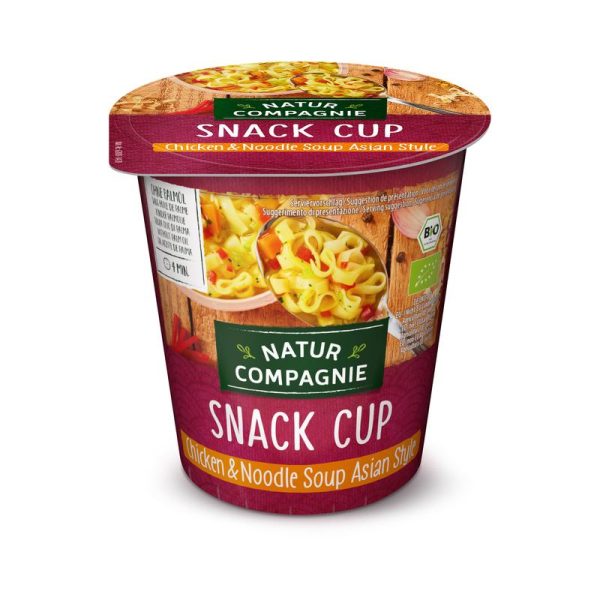 Snack Cup Chicken & Noodle Soup Asian Style Natur Comapgnie