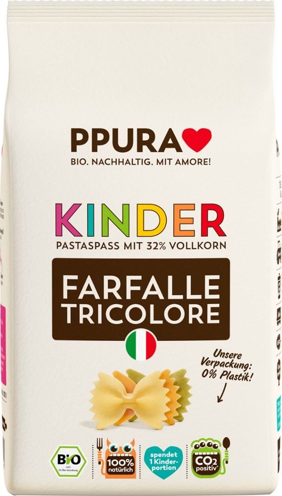 PPURA - Kinder Farfalle Tricolore 12 Stück zu 100 g