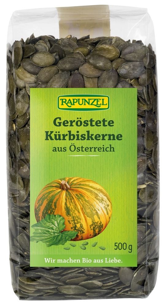 Rapunzel - Geröstete Kürbiskerne aus Österreich 6 Stück zu 500 g