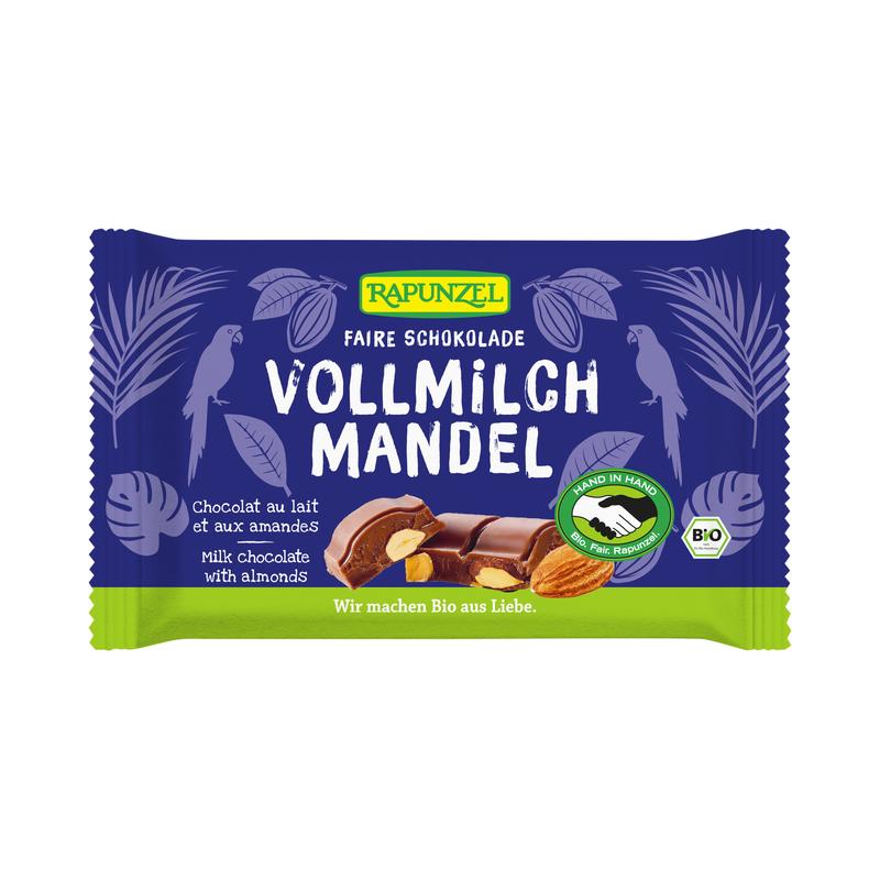 Faire Schokolade Vollmilch Mandel Rapunzel