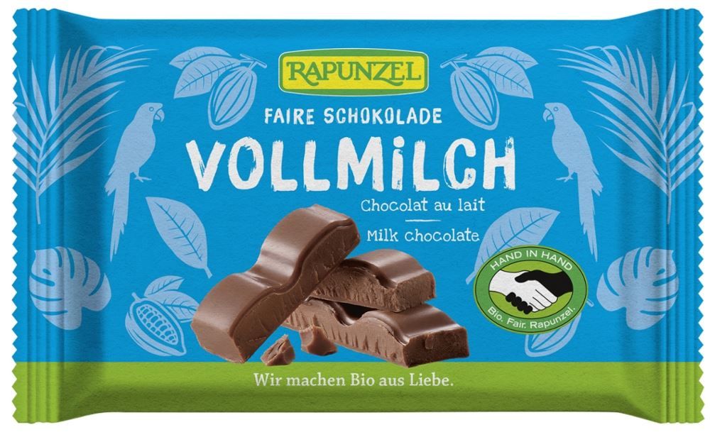 Rapunzel - Faire Schokolade Vollmilch 12 Stück zu 100 g