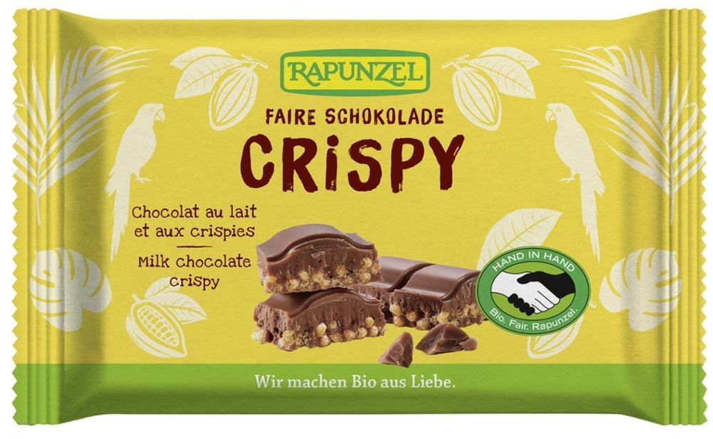 Rapunzel - Faire Schokolade Crispy 12 Stück zu 100 g