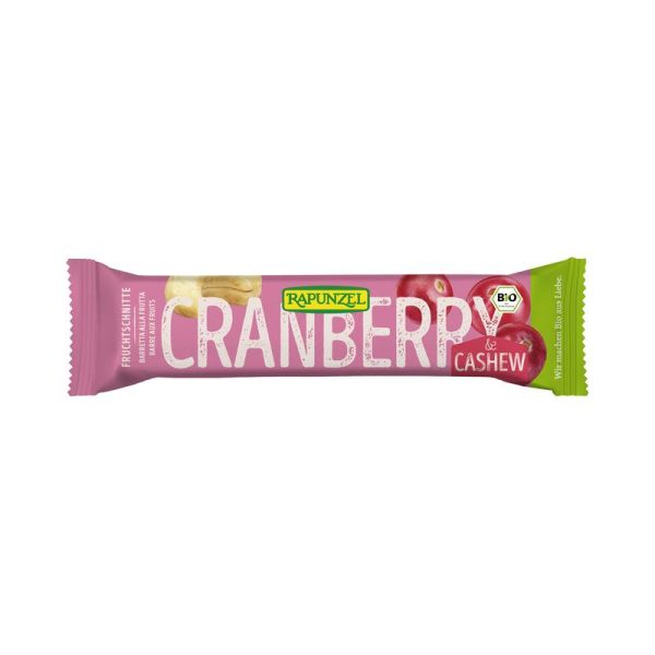 Cranberry-Cashew Fruchtschnitte Rapunzel