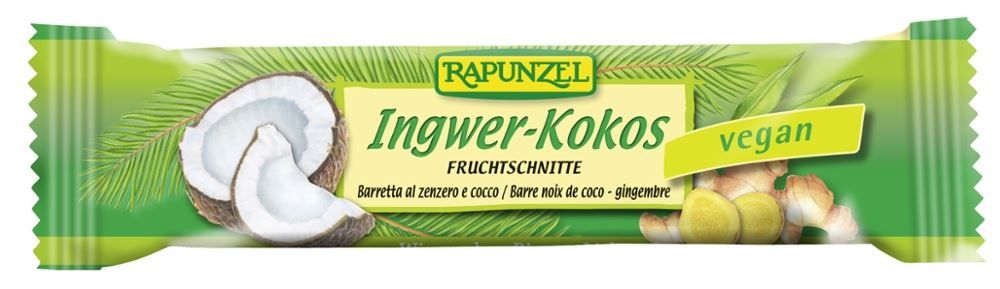 Ingwer-Kokos Fruchtschnitte Rapunzel