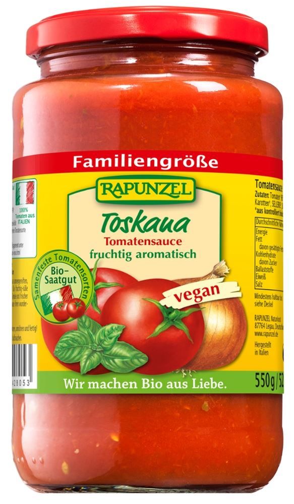 Rapunzel - Toskana Tomatensauce 6 Stück zu 550 g