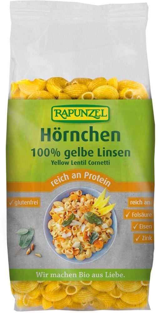 Hörnchen 100% gelbe Linsen Rapunzel