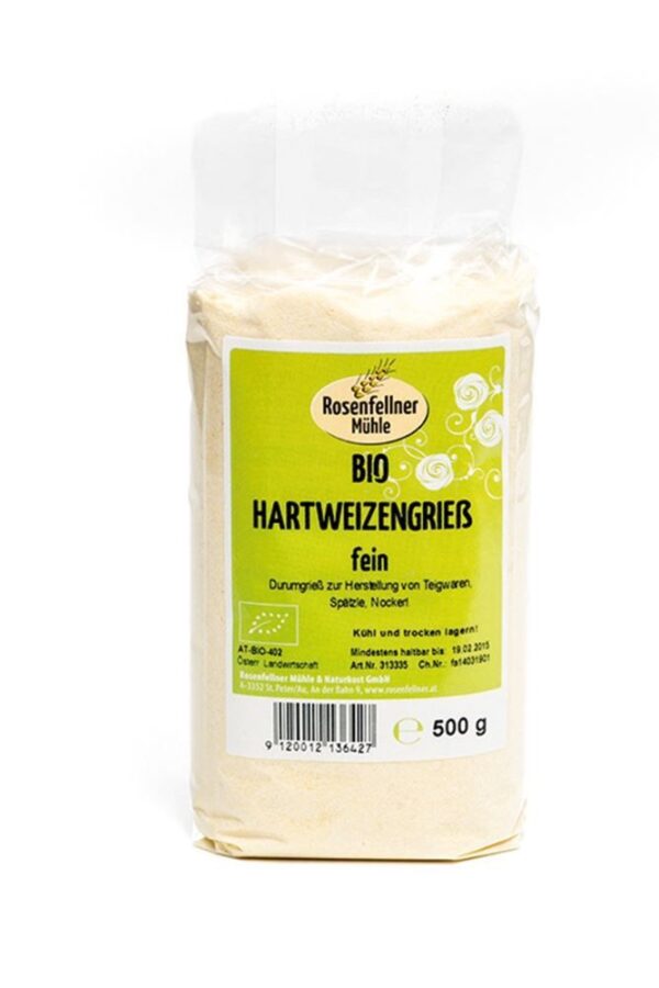 Bio Hartweizengrieß fein Rosenfellner Mühle