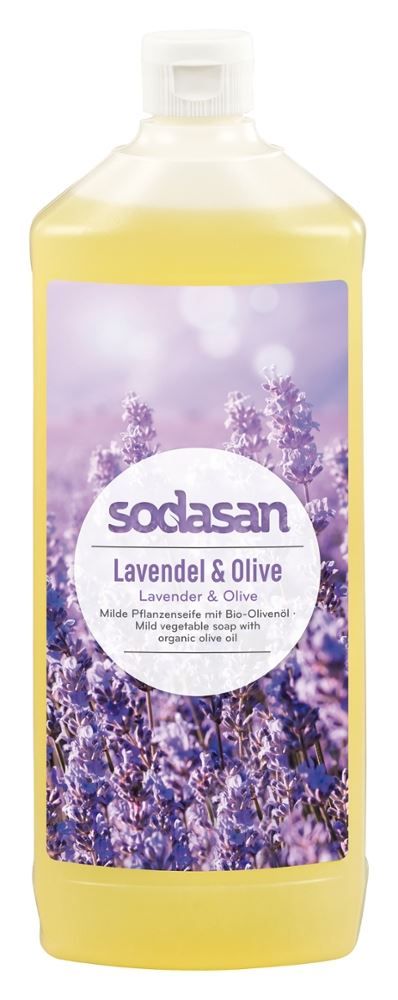 Sodasan - Lavendel & Olive milde Pflanzenseife 6 Stück zu 1 l