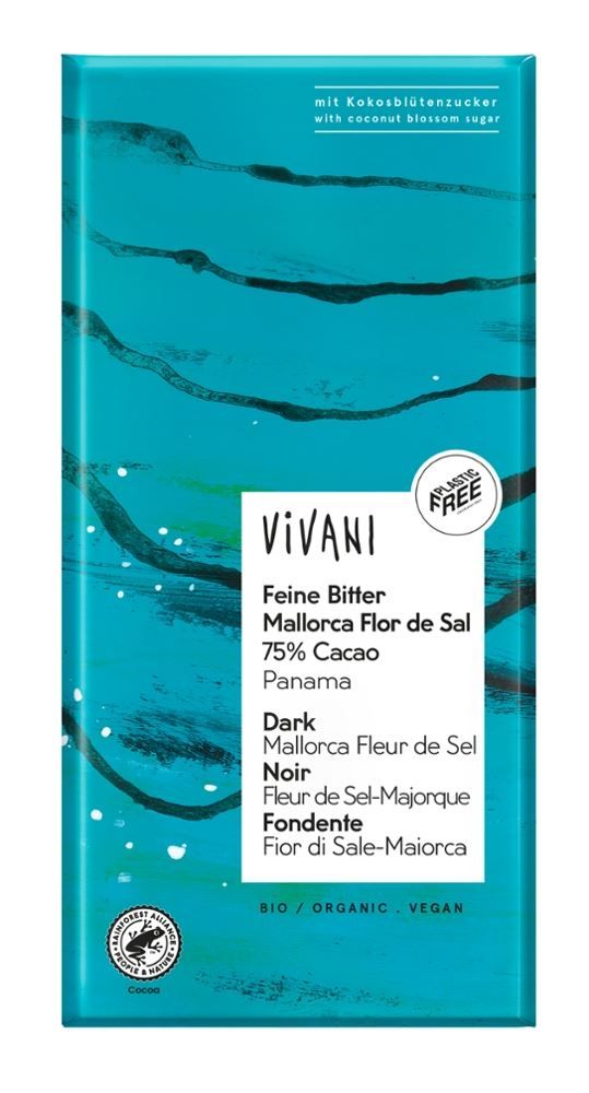 Vivani - Feine Bitter 75% Cacao 10 Stück zu 80 g