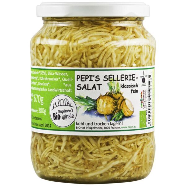 Pepis Sellerie Salat Biohof Pflügelmeier