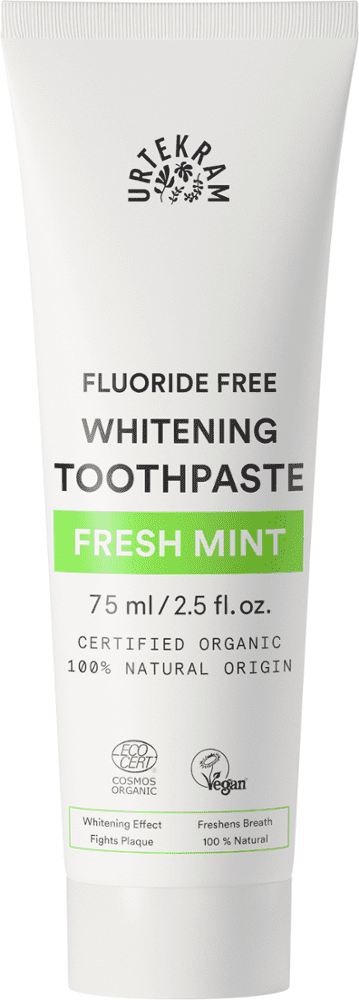 Fluoride Free Whitening Toothpaste Fresh Mint Urtekram