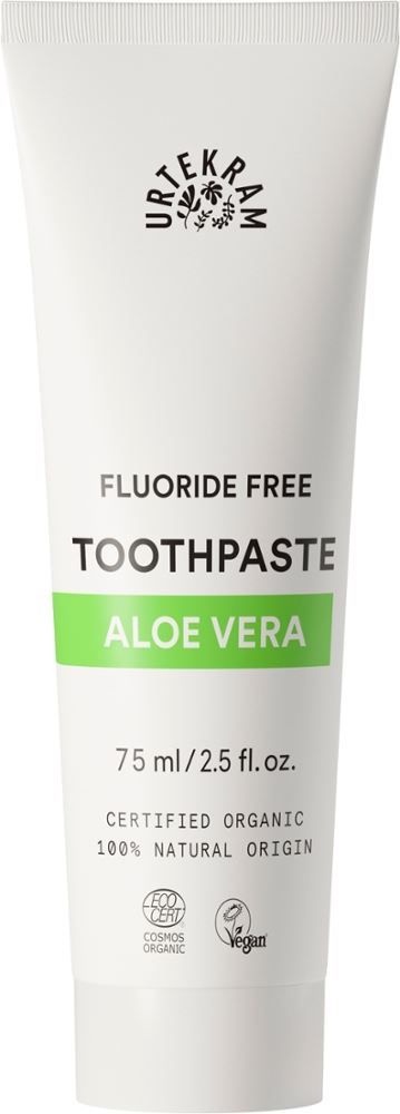 Urtekram - Fluoride Free Toothpaste Aloe Vera 6 Stück zu 75 ml