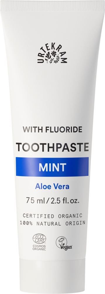 Urtekram - With Fluoride Toothpaste Mint 6 Stück zu 75 ml