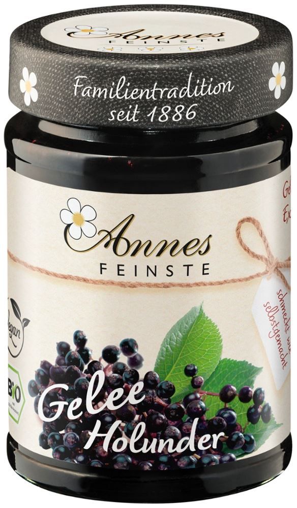 Annes Feinste - Gelee Holunder 6 Stück zu 225 g