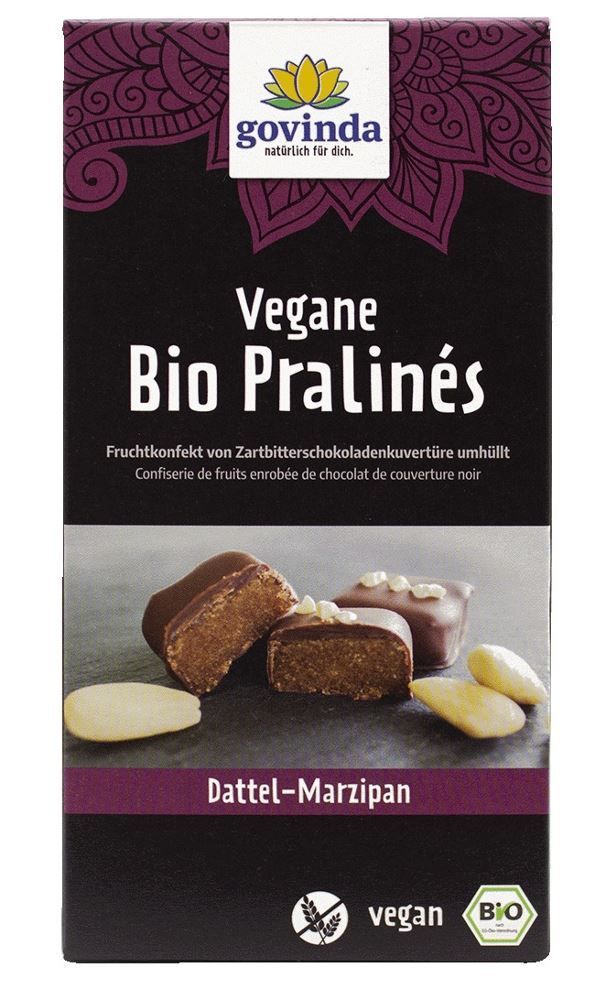 Govinda - Vegane Bio Pralines Dattel-Marzipan