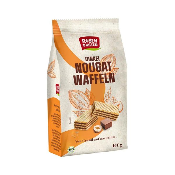 Dinkel Nougat Waffeln Rosengarten