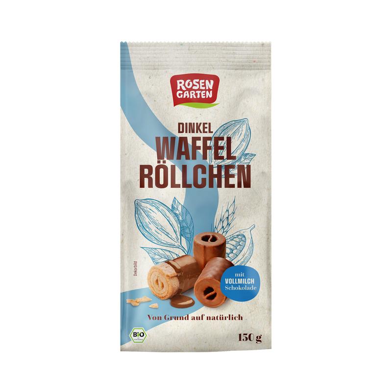 Dinkel Waffel Röllchen Vollmilch Rosengarten