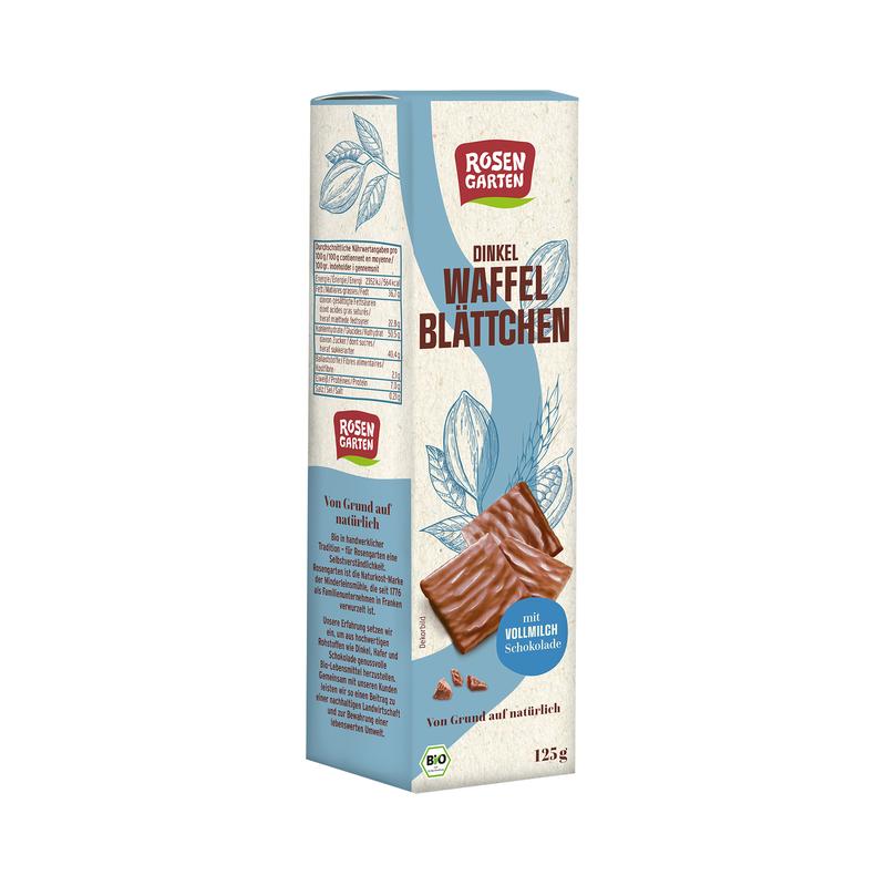 Dinkel Waffel Blättchen Vollmilch Rosengarten