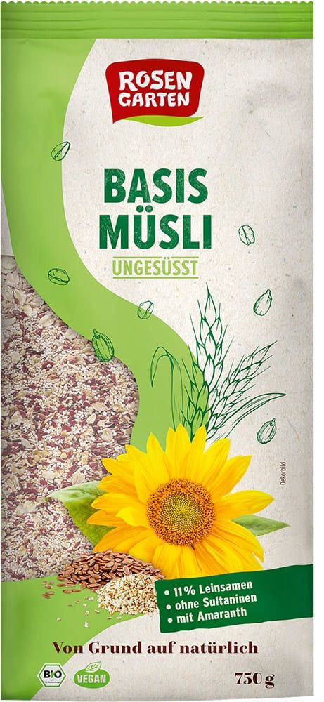 Rosengarten - Basis Müsli Ungesüsst 6 Stück zu 750 g