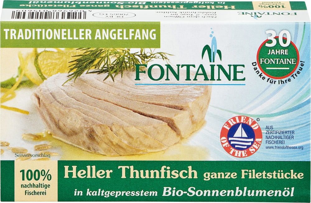 Fontaine - Heller Thunfisch 10 Stück zu 120 g