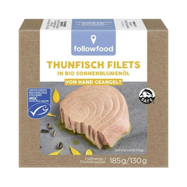 Thunfisch Filets in Bio-Sonnenblumenöl Followfood